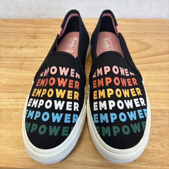 KED'S Double Decker "Empower" Black Slip-On Sneakers Women's Size 9 - Picture 7 of 11